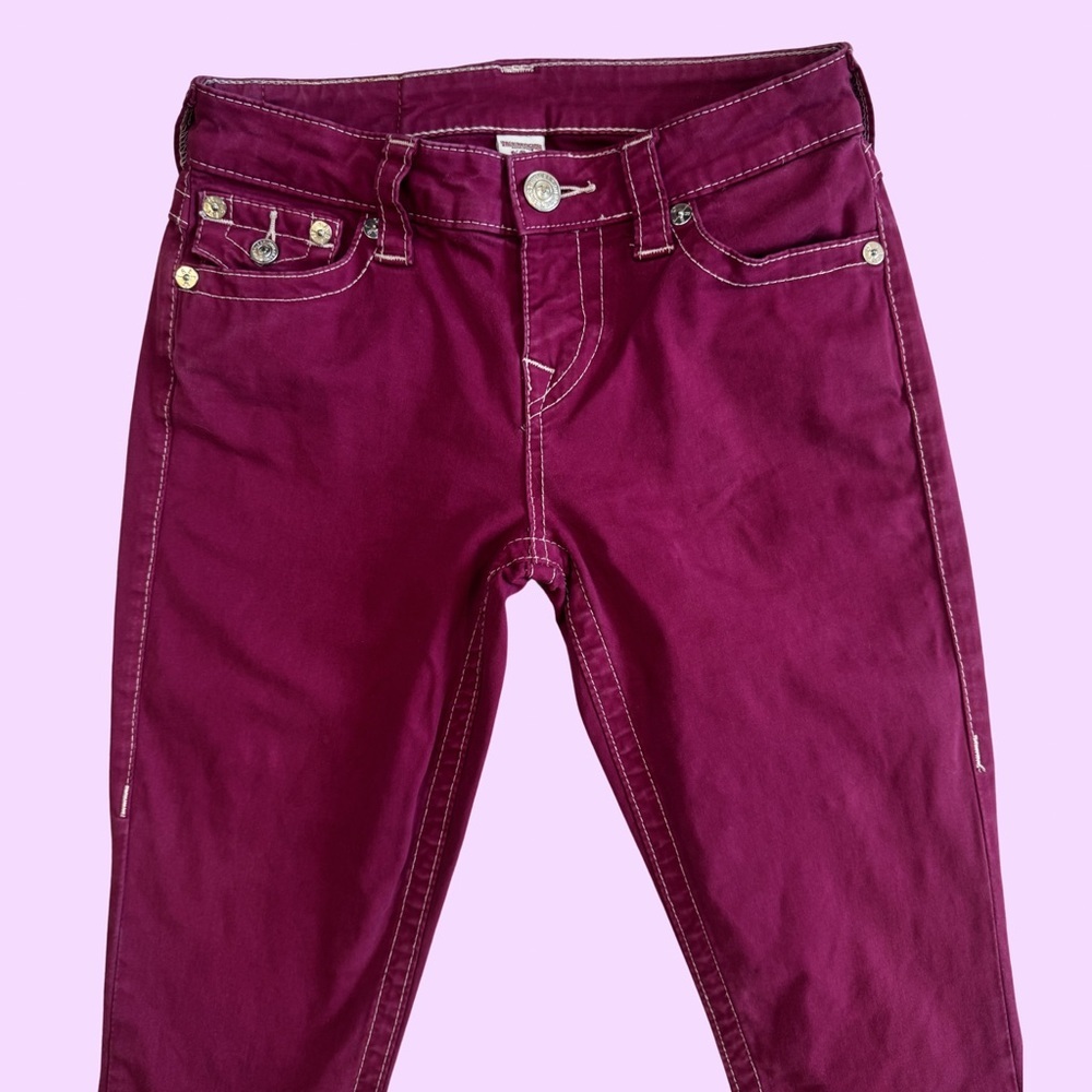 True Religion Women's Skinny Jeans - Burgundy